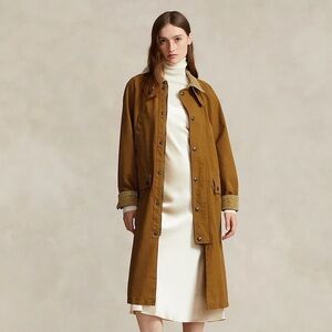 NWT Polo Ralph Lauren Corduroy Collar Cotton Utility Jacket Brown XXS